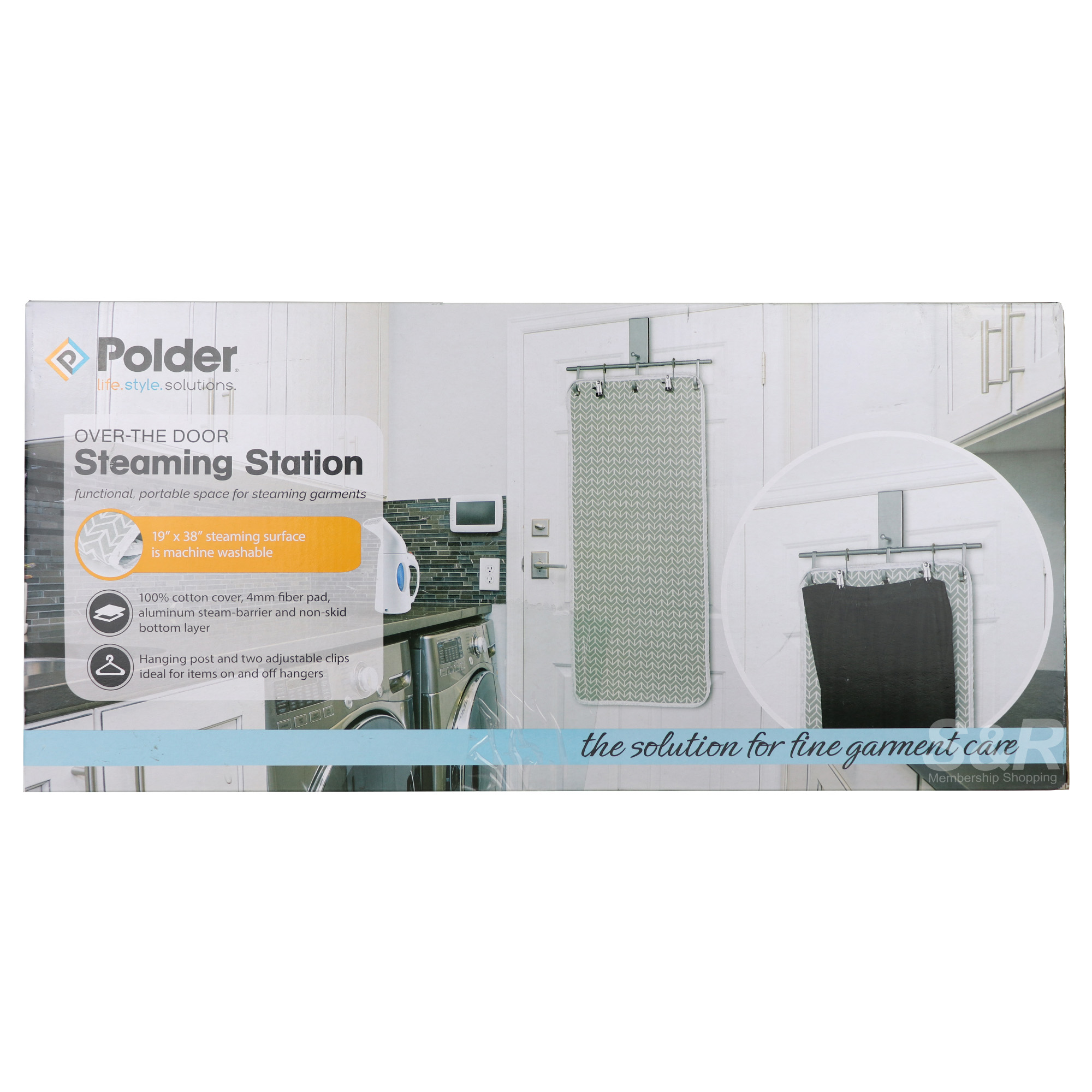 Polder Over-The-Door Steaming Station 19x38in